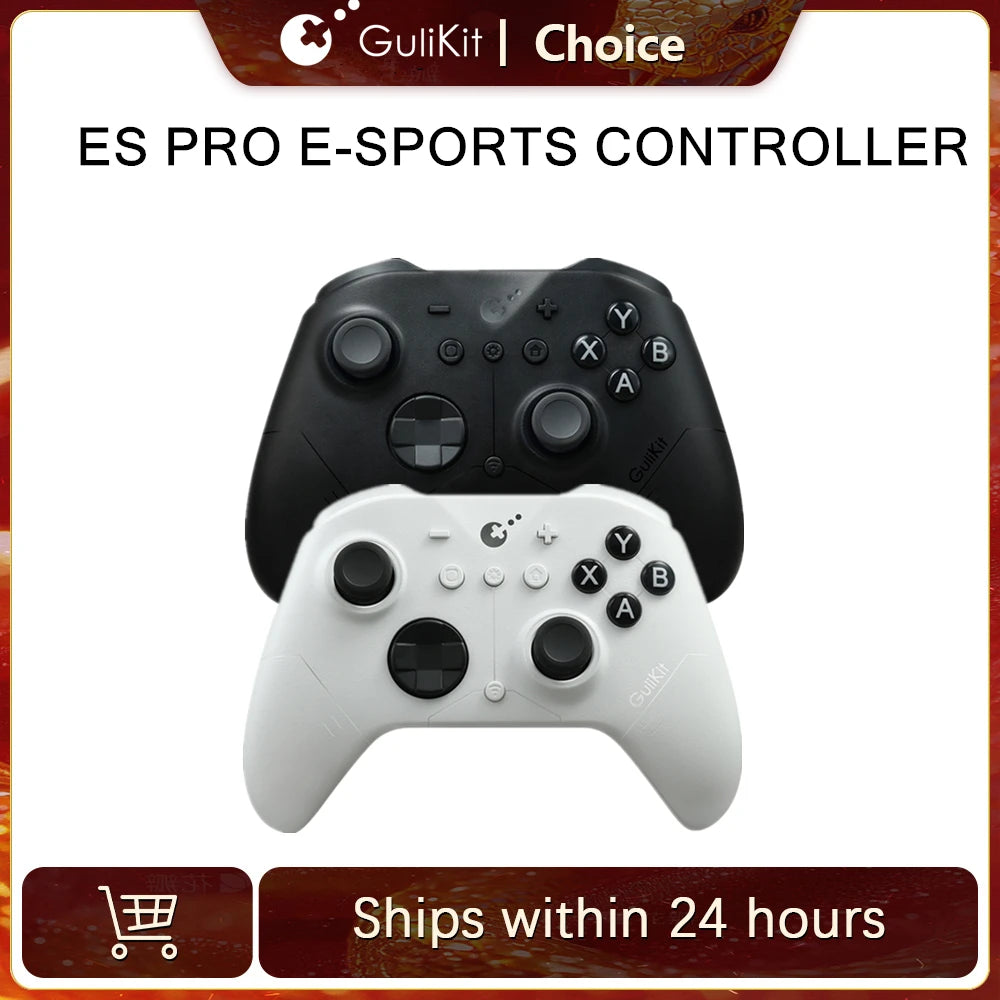 GuliKit ES Pro E-sports Controller for Nintendo Switch 1/2 Wireless Gamepad with TMR Joystick for PC Windows Android iOS macOS