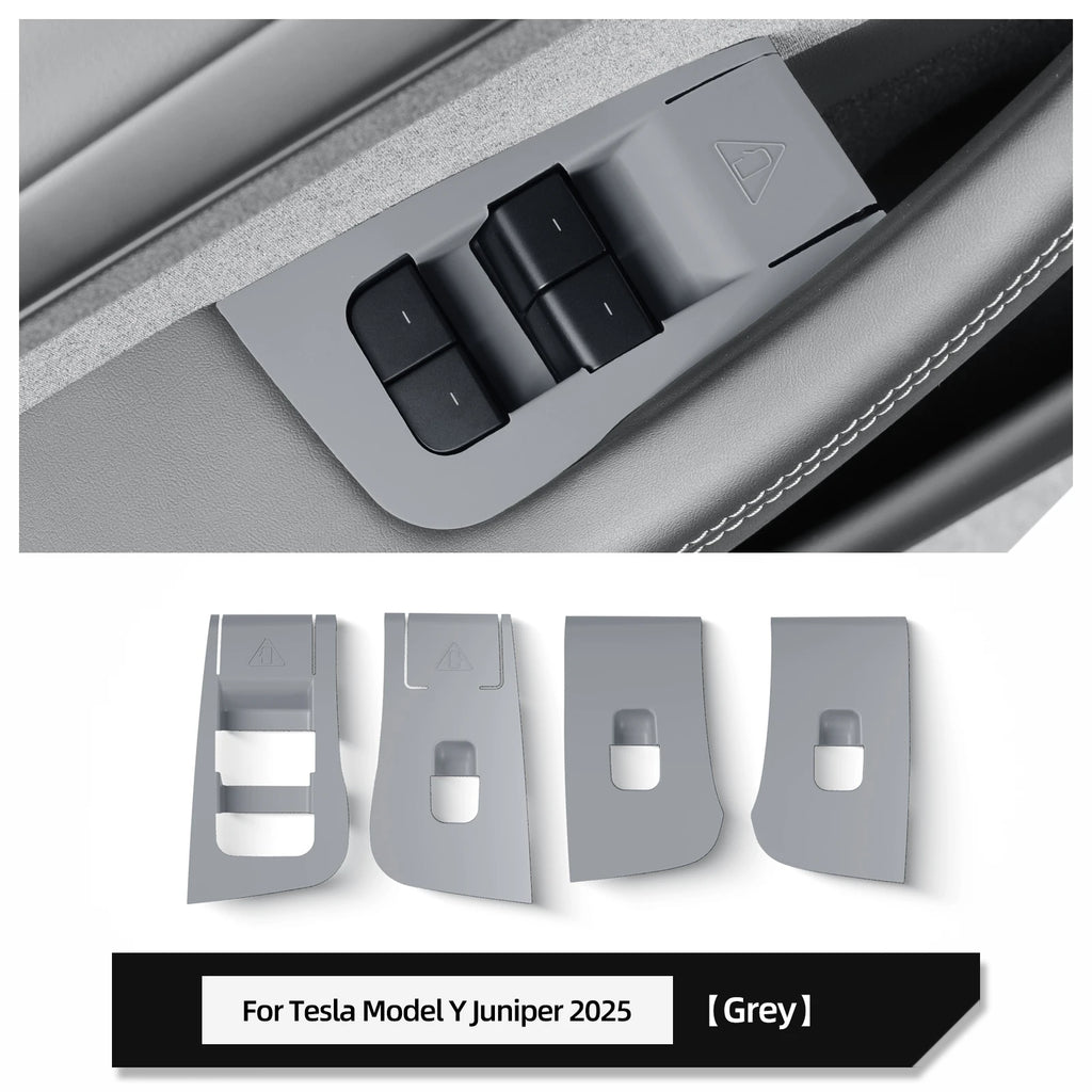 for Tesla Model Y Launch 2025 2026 Juniper only fit Left Rudder Car Glass Lift Switch Panel Door Armrest Lift Control Trim Cover