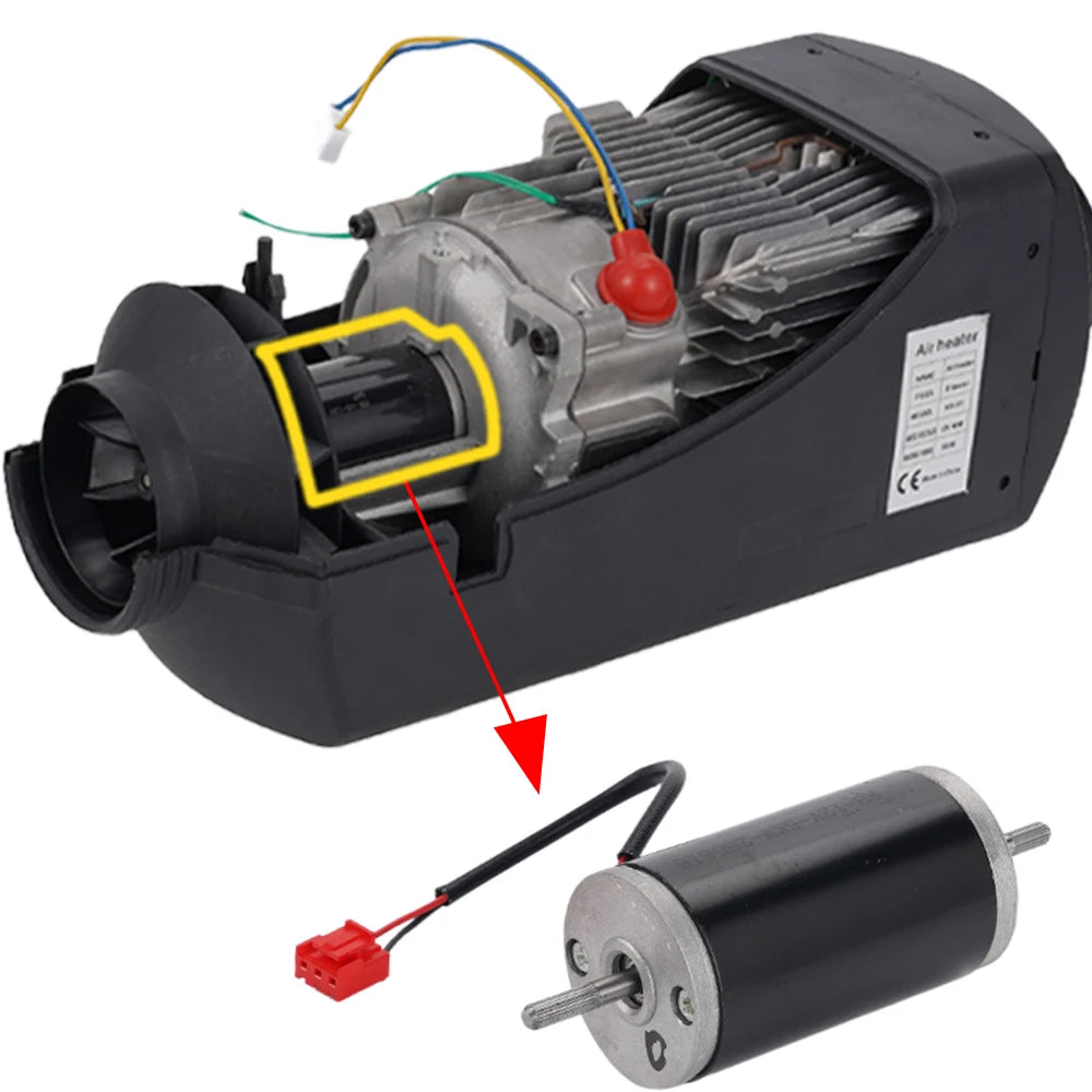 12V 5Kw Motor Red Plug Parking Heater Fan Assembly Motor Is Suitable for Car Heater Accessories