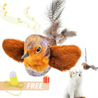 Indoor Interactive Birds Toy for Cat Chasing Teasing Toy Sounding Catnip Cat Teaser Toy Self-hilarity Wall Hanging Birds Cat Toy