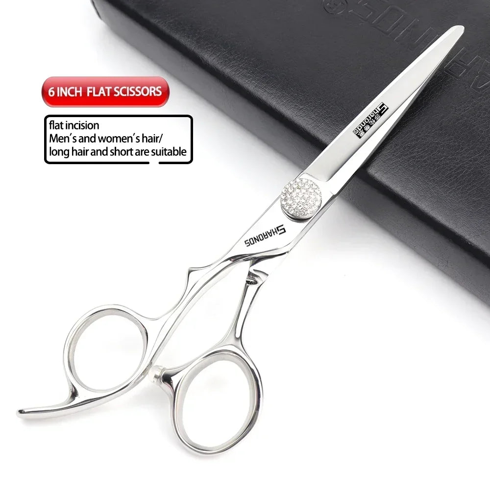 440C Japanese Stainless Hairdressing Scissors 6 Inch / 7 Inch Hair Scissors Right hand Barber Shears Left Handle Hair Cutting