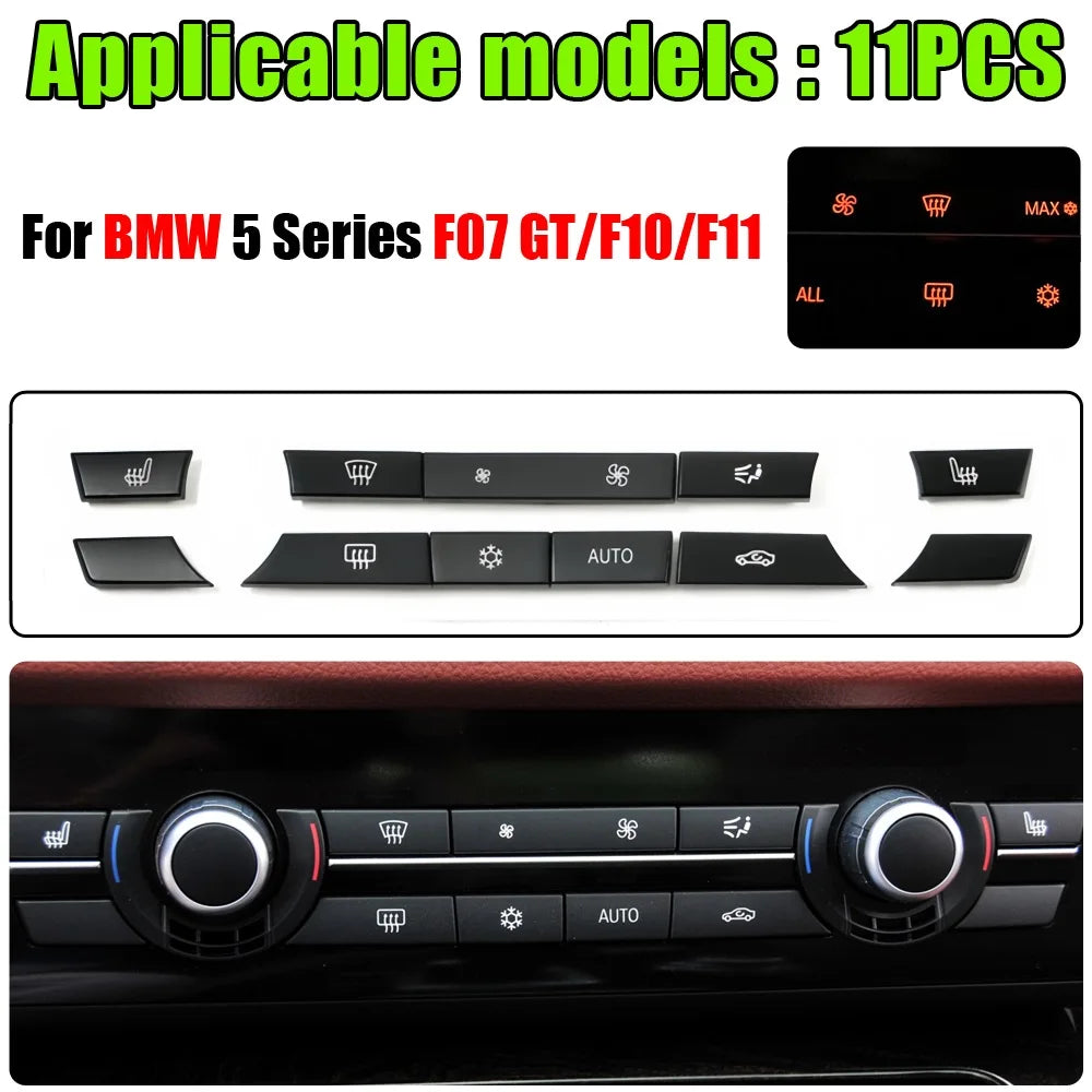 BMW 5/7 Series F07 F10 F11 F01 F02 climate control fan speed button cover set