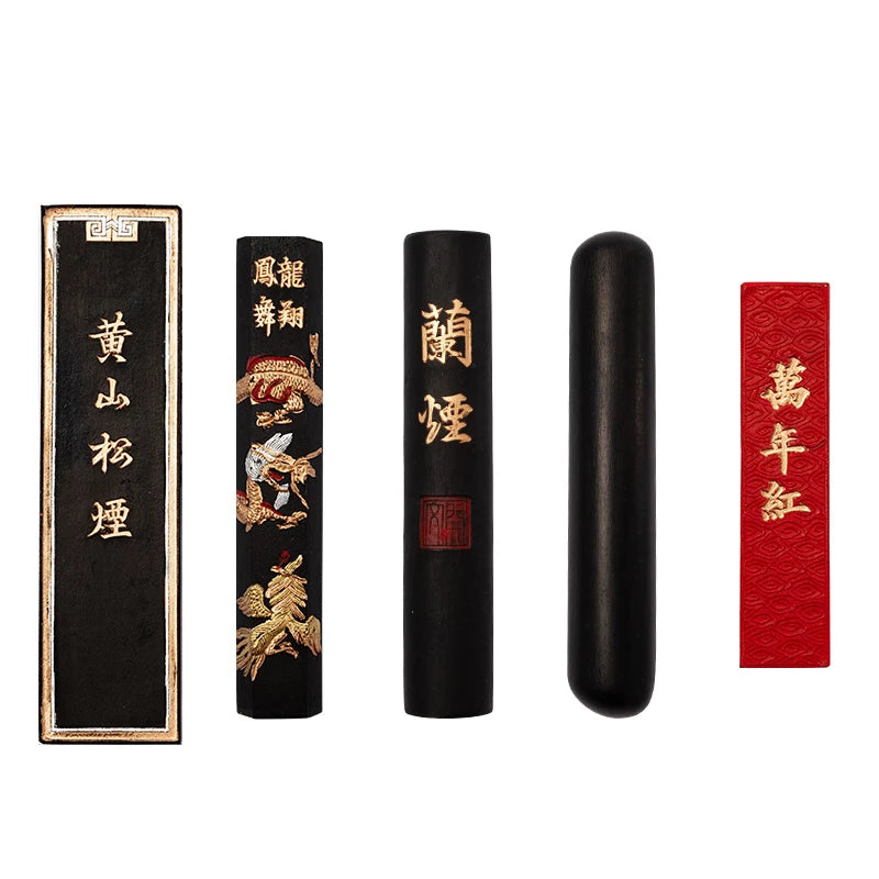 Chinese Calligraphy Ink Stone Handmade Ink Stick for Calligraphy and Painting Ink Bar Brush Painting Paint Calligraphy Ink Block