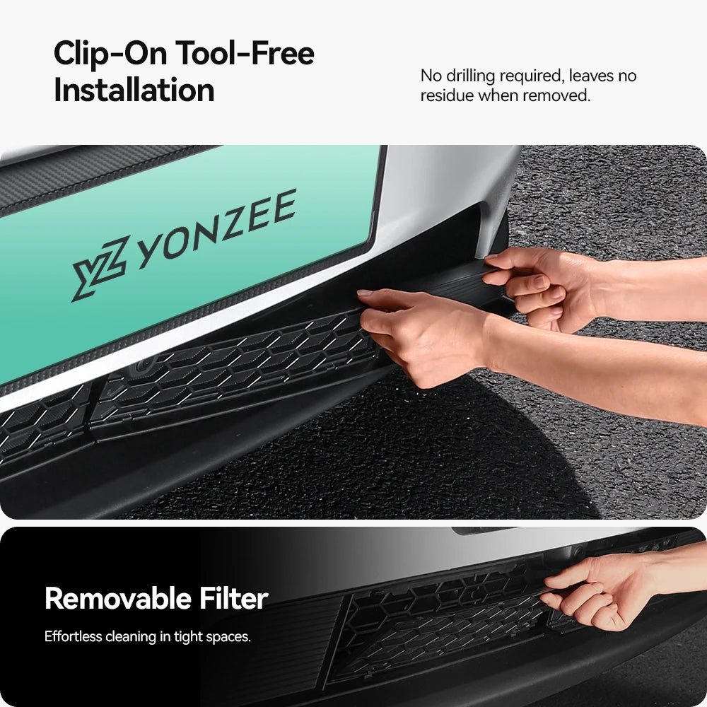 YZ Car Anti-insect Front Mesh Grille Mesh for Tesla Model Y Juniper 2025 Air Inlet Vent Cover Grille Guards Protector Cover