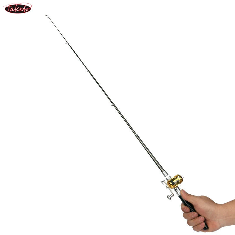 TAKEDO Telescopic Pen Fishing Rod Set with Reel Line Lures Hooks, 1.0-1.5m