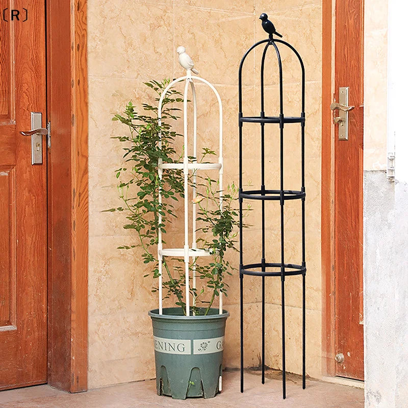 Plant Climbing Support Trellis Stand 2-3 Tier, White or Black, for Tomato Vine Plants
