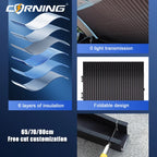 Car Retractable Windshield Sunshade with Suction Cups Folding Front Rear Window Sun Shade Summer UV Blocking Sun Protective