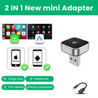 2026 Super Mini Carplay AI Box Wired to Wireless CarPlay/Android Auto 2in1 Box 5GHz WiFi for 98% Original Wired CarPlay/Auto Car