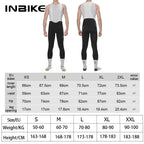INBIKE Men's Cycling Bib Tights Padded Riding Bike Bib Toursers Pants with Pocket Man MTB Biking Bicycle Long Leggings Clothing