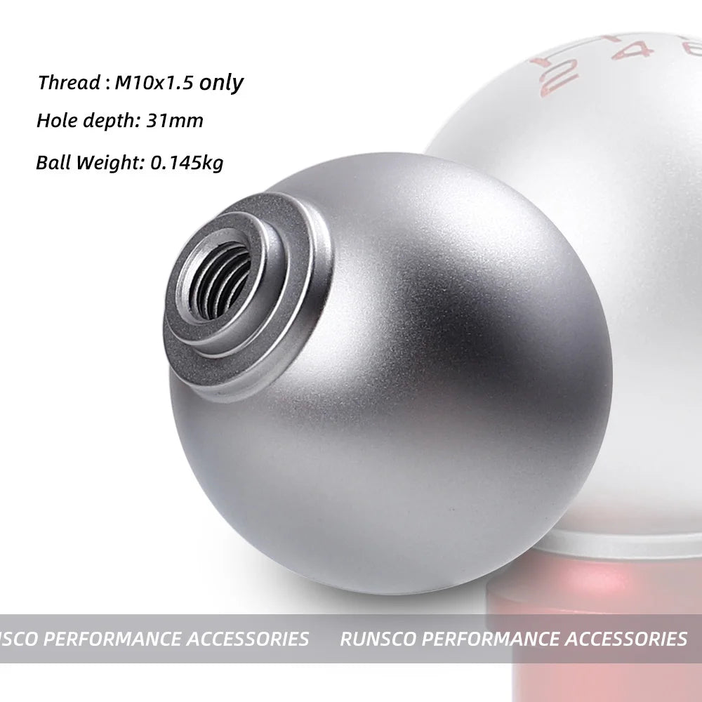 New Gear Shift Knob 5/6 Speed Matte Ball Shape for Honda Civic FD2 FN2 EP3 TYPE R DC2 DC5 Fit City Shifter Knob M10x1.5