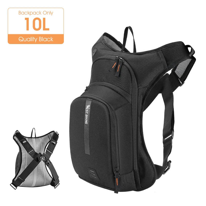 WEST BIKING 10L/20L Cycling Hydration Backpack Ergonomic Cross Harness Climbing Hiking Outdoor Sport Travel Reflective Backpack
