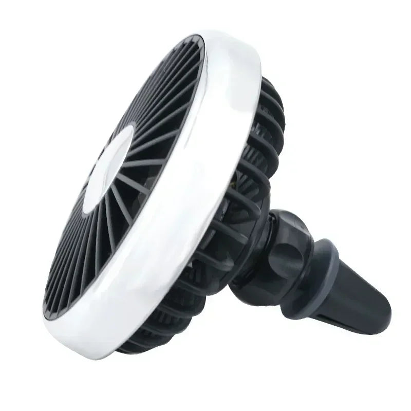 Eary Car Fan Mount For Front Rear Air Vent With 360 Rotatable Air Circulation Fan 3 Wind Speeds Strong Airflow Car Electronic