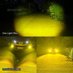2pcs Automotive H7 H11 9005 9006 Laser Headlight Bulb Mini Projector Lens Light Auto LED Fog Light 3000K Gold LED H7 H8 HB3 HB4