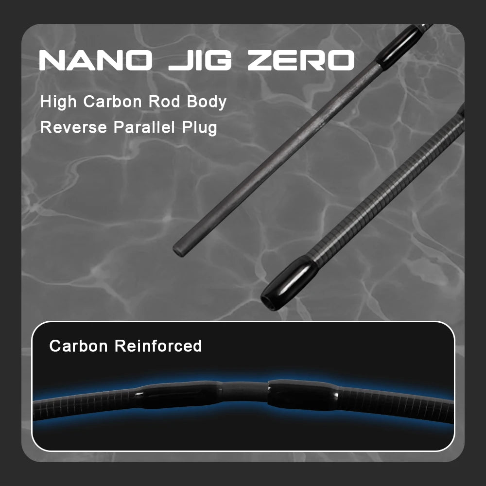 Mifine Nano Jig Zero travel spinning fishing rod 4pc solid tip 0.2-0.8g 1.68m/1.83m