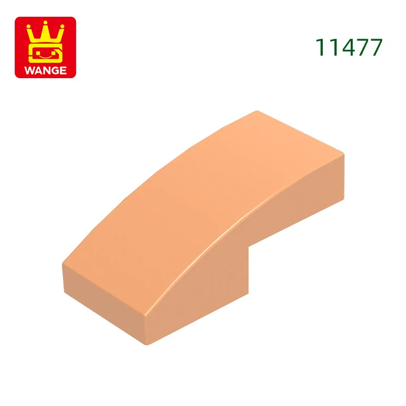 Wange 2x1x2/3 curved slope building blocks 161pcs, assorted colors, MOC parts