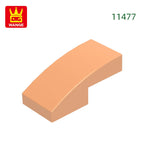 Wange 2x1x2/3 curved slope building blocks 161pcs, assorted colors, MOC parts