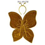 Vintage Velvet Butterfly Wings Forest Photography Props for Children's Birthday and Christmas Celebration