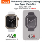 PZOZ For iWatch Ultra 2 3 Metal Shell PC Back Cover For Apple Watch Case Series 11 10 9 8 7 se 6 45mm 44mm Change to Ultra 49mm