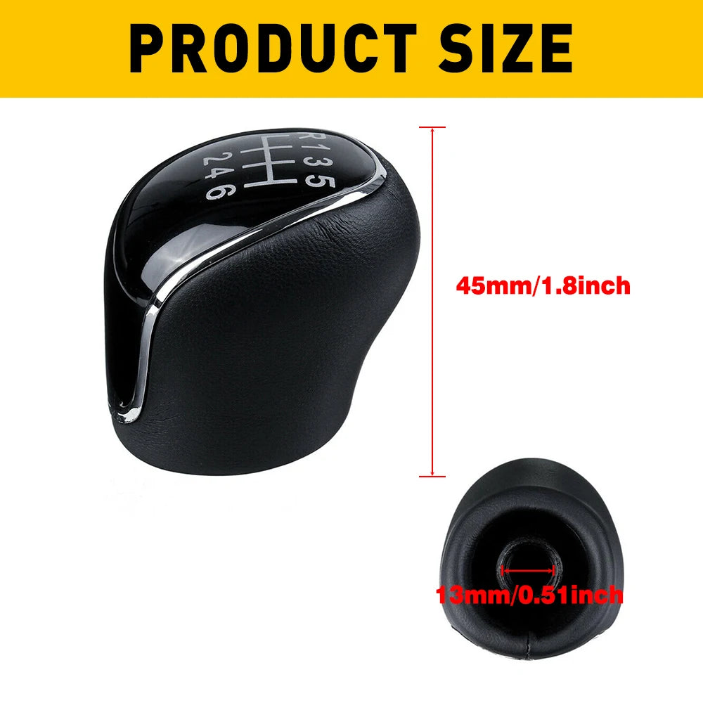 6-Speed Manual Gear Shift Knob Stick Shifter for Ford Focus Mk2/Mk3, C-Max, Kuga, Mondeo Mk4, S-Max