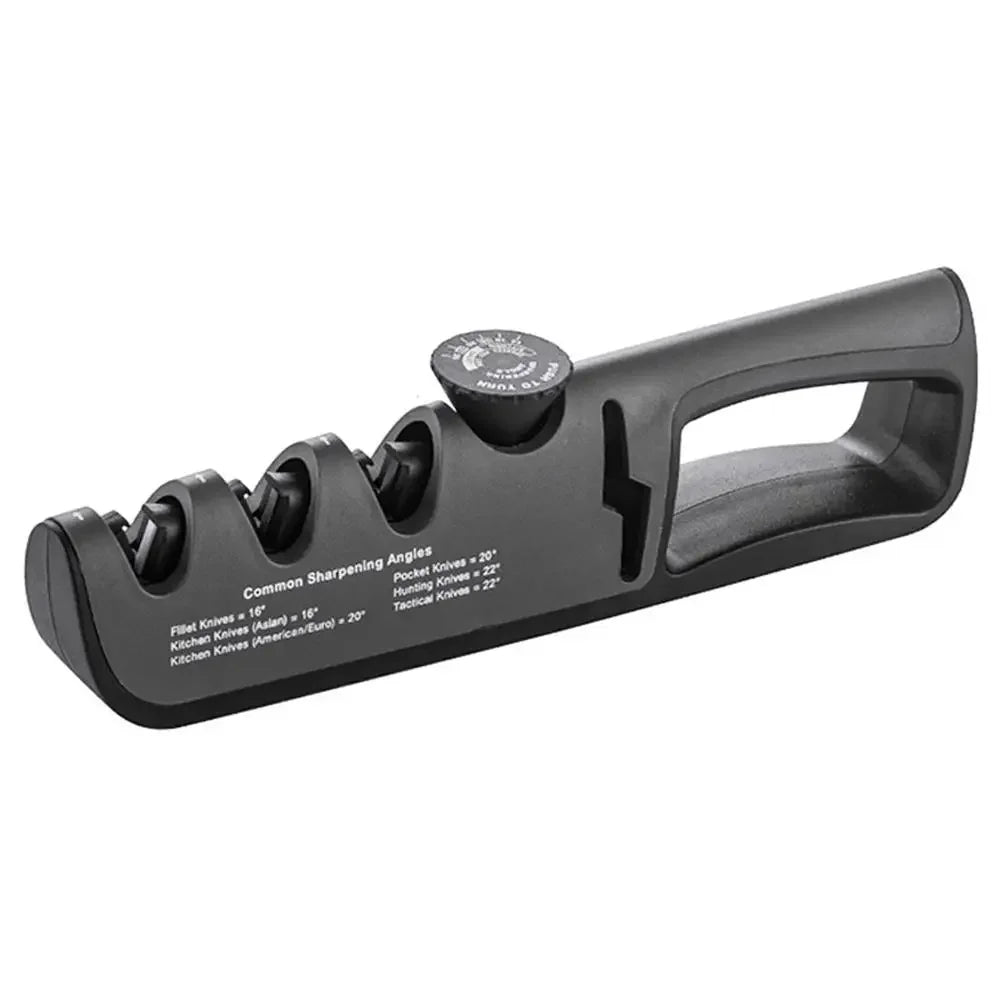 Knife Sharpener, 4 Adjustable Sharpening Angle, Coarse & Fine Knife Sharpener Tool, Handheld Manual Knives Sharpener