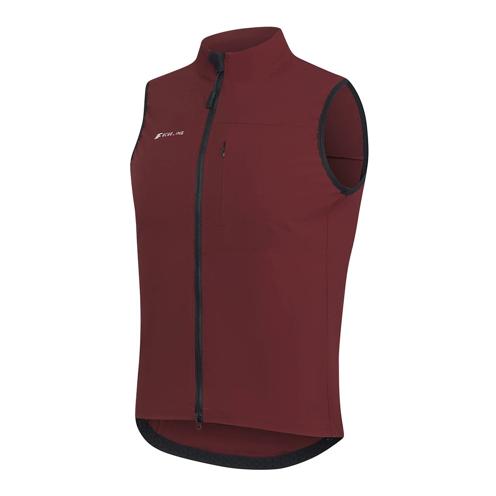 BCBE-ING Men Cycling Vest Sleeveless Windproof Cycling Gilet Lightweight Breathable Bike Vest YKK Zip Chaleco Ciclismo Hombre