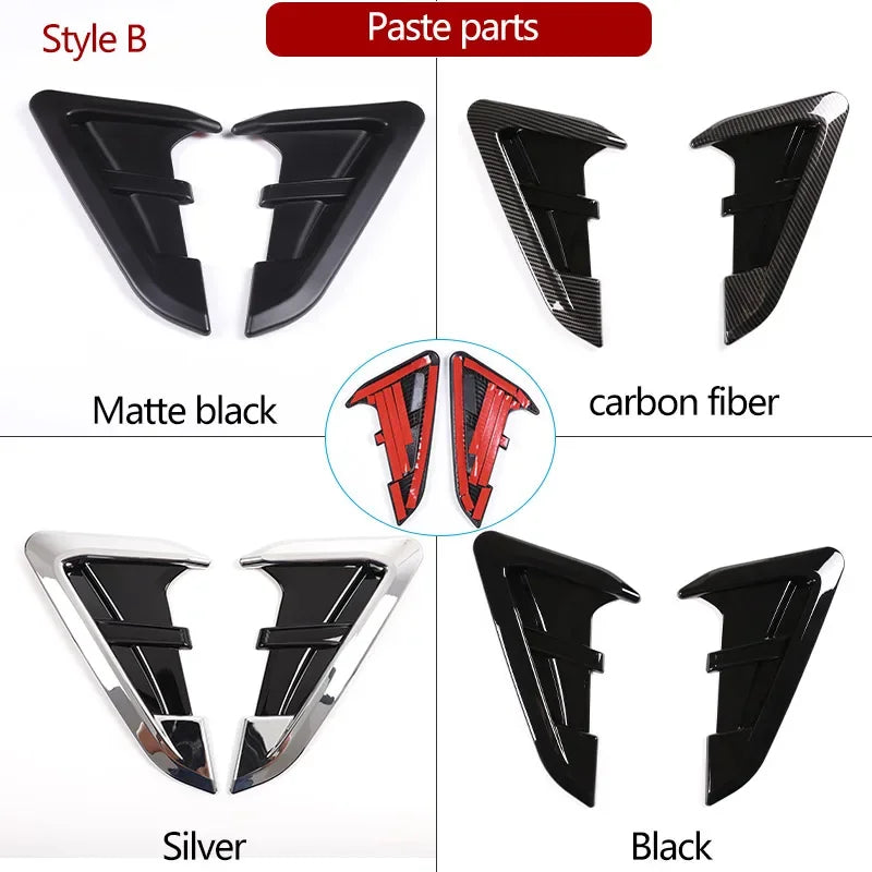 For BMW X3 G01 X4 G02 2018-2021 ABS Carbon Fiber Car Front Fender Side Shark Gill Side Air Outlet Cover Trim Car Accessories