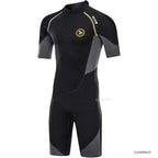ZCCO Men's Neoprene Shorty Wetsuit Back Zip 1.5mm or 3mm Black Sizes S-4XL