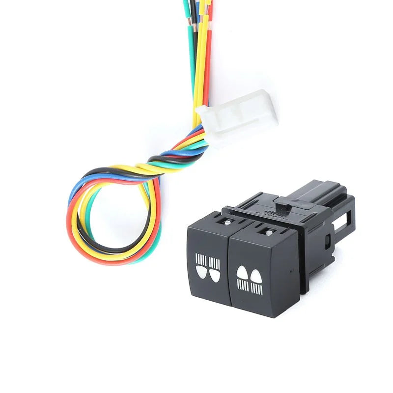 1 PC Green LED Car Dual Switch Fog Lights Radar Power Supply LED DRL Headlight On Off Switch Button Fit for Nissan X-TRAIL 2023