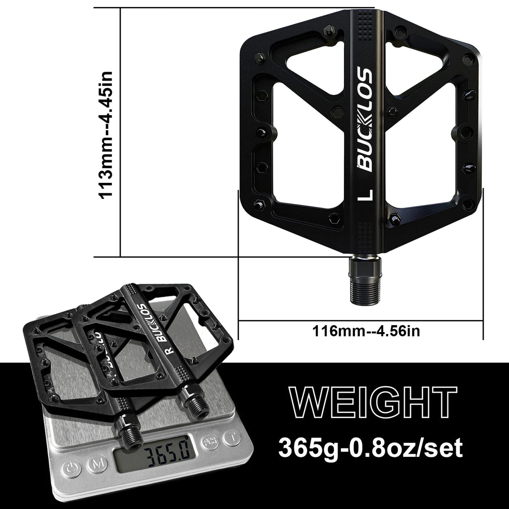 BUCKLOS Pedals DU Bearing Bicycle Pedal Platform Ultralight Nylon Road Mountain Bike Pedal Non-slip MTB Flat Pedals Bicycle Part