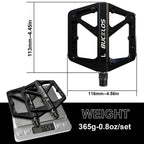 BUCKLOS Pedals DU Bearing Bicycle Pedal Platform Ultralight Nylon Road Mountain Bike Pedal Non-slip MTB Flat Pedals Bicycle Part