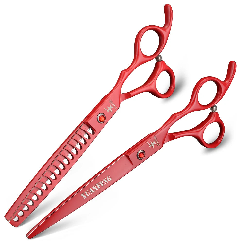 7-inch hair scissors 6cr13 steel hairdresser cutting scissors and thinning scissors or pet scissors