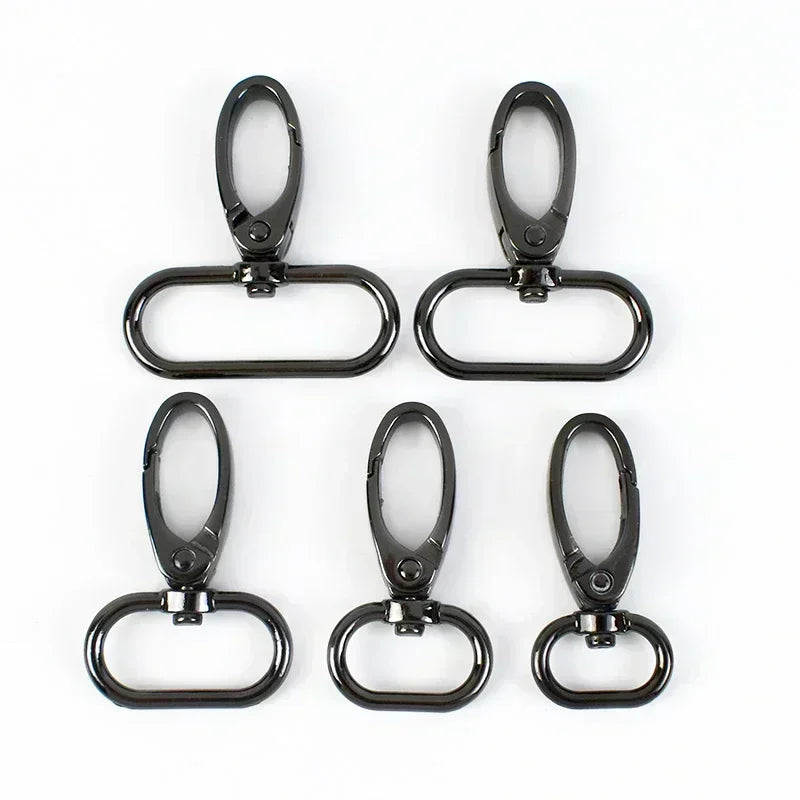 50Pcs Metal Strap Buckles Swivel Lobster Clasp Bag Webbing Trigger Snap Hooks Handbag Carabiner Hangers DIY KeyChain Accessories