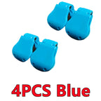 New 2-8PCS Portable Fishing Pole Holder Fishing Rod Fixer Wall Mounted Fishing Pole Straps Clip Multifunctional Rod Holder Tools