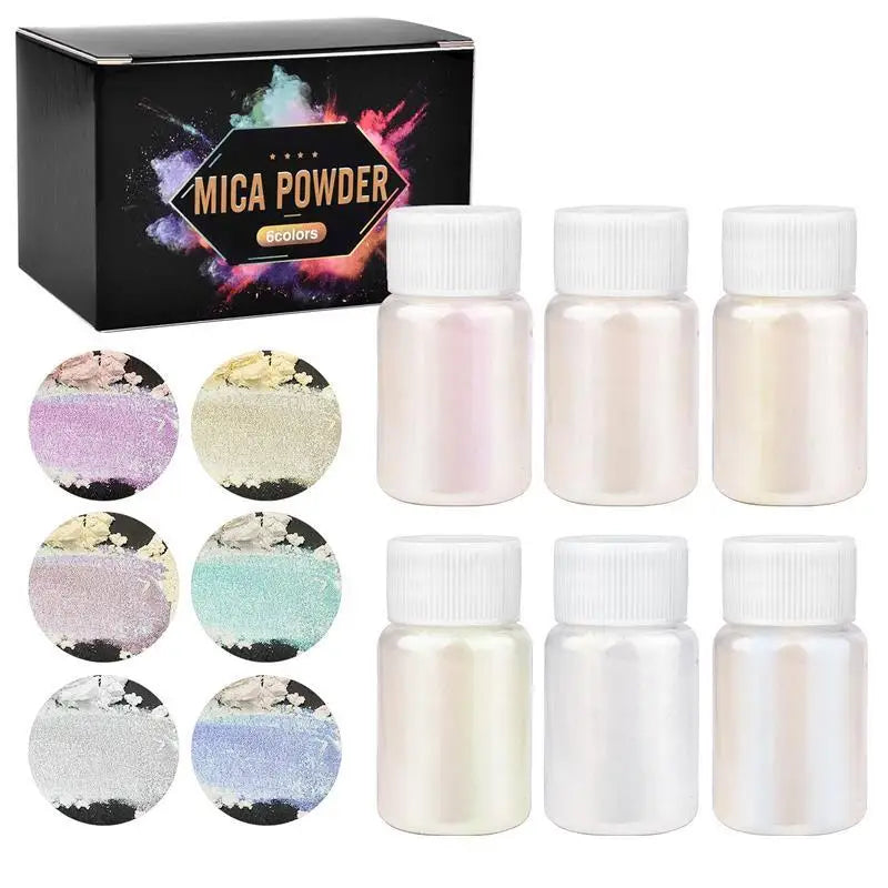 6/24/30Colors Epoxy Resin Dye Mica Powder Powdered Pigments Set Resin Mica Pearlescent Resin Pearl Natural Micas Colorants Resin