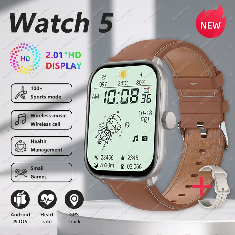 New Men Women Smart Watch AMOLED HD Heart Rate Health Monitor Sports IP68 Waterproof Bluetooth Call Smartwatches For Android IOS