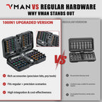 VMAN 24/66/100in1 Multi-Purpose Ratchet Screwdriver Set 24 in 1 S2 Steel Magnetic Screwdriver Bits Repair Phone Tools Men Gift