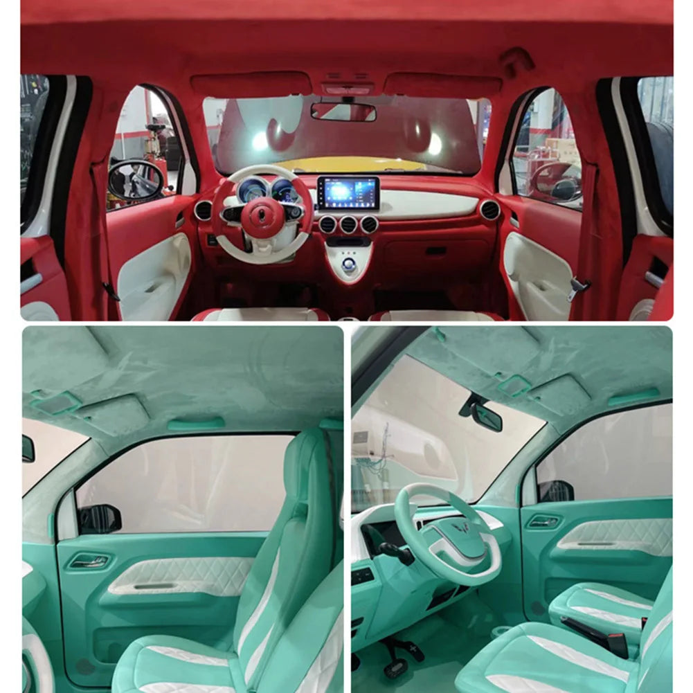 Self Adhesive Suede Fabric Sheet Rolls Stick on For Car Interior, Line Drawers, Jewelry Box Faux Suede Wrap Film Sticker Stretch