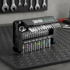 38pc Ratchet Socket Wrench Set, Chrome Vanadium Steel, Extension Rods Auto Repair Kit