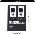 Professional DI 2 channel Audio DI Box Passive DIRECT BOX Low Noise Guitar Bass DI 1 Channel Audio Converter caja directa activa