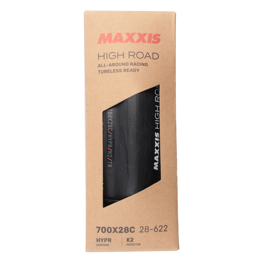 Maxxis High Road SL Tubeless Ready Road Bike Tire 700c K2, 25C/28C/30C