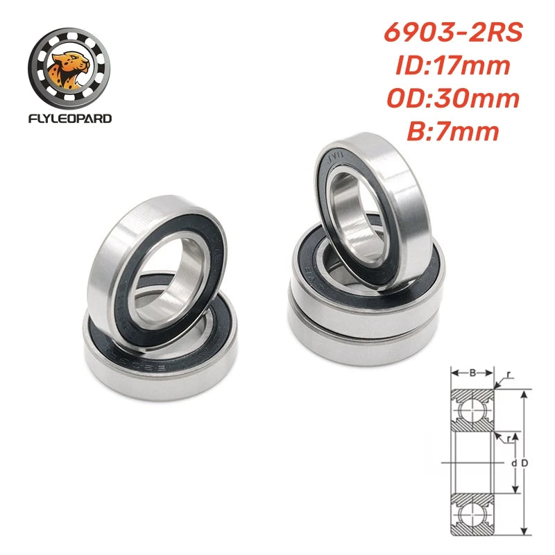 6902-2RS Bearing  ABEC-7 10Pcs 15x28x7 mm Metric Thin Section Ball Bearings 61902 RS For 240/350/370 / EX 1750/EX 1550 Hub