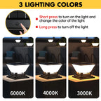 Solar Post Light Auto Dusk to Dawn IP65 Waterproof 3 Color Temps Short Press Change Long Press Off for Garden Pool Step Pillar