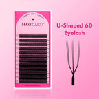 New Arrival 5cases/lot U Style 3D 4D 5D Eyelash Extensions C D Curl Denser Slender Cilios U-Shaped Pestañas Postizas by MASSCAKU
