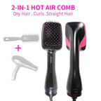 One Step Hot Air Brush Hair Dryer & Straightening Brush, Black, AU/EU/UK/US Plug