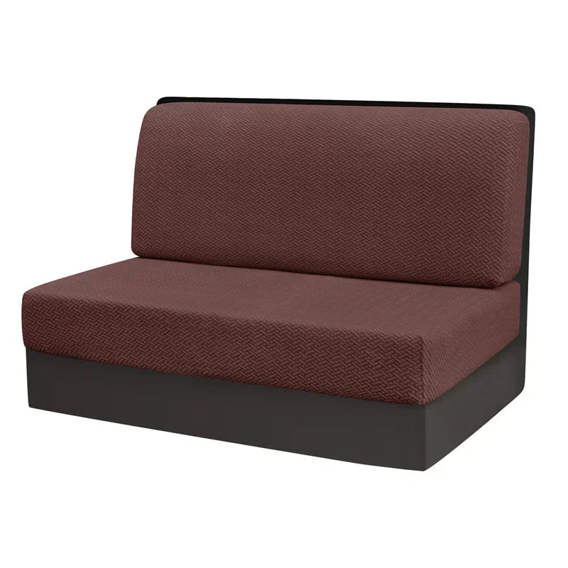 2 Pcs/set Jacquard RV Dinette Sofa Seat Cushion Covers Elastic Armless Couch Slipcovers Booth RV Camper Car Bench Backrest Cover