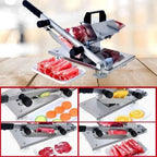 1pc Portable Manual For Slice Bone Cutting Knife Frozen Meat Slicing Knife Stainless Steel Household Vegetable Food Slicer