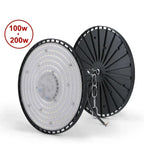 Super Bright 100/150/200W UFO LED High Bay Lights Waterproof Commercial Industrial Market Warehouse Garage Workshop Garage Lamps