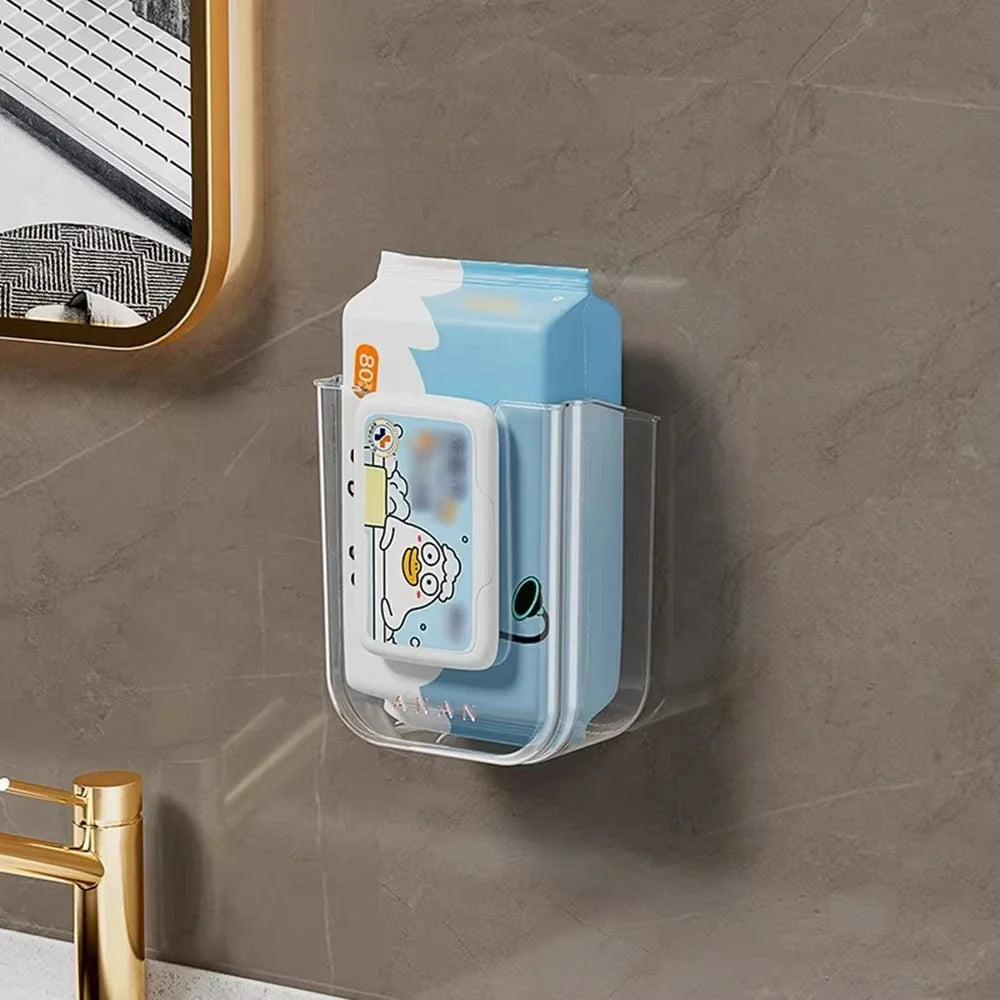 Effortless Access Wall-Mount Tissue Box - Durable & Stylish Bathroom Essential