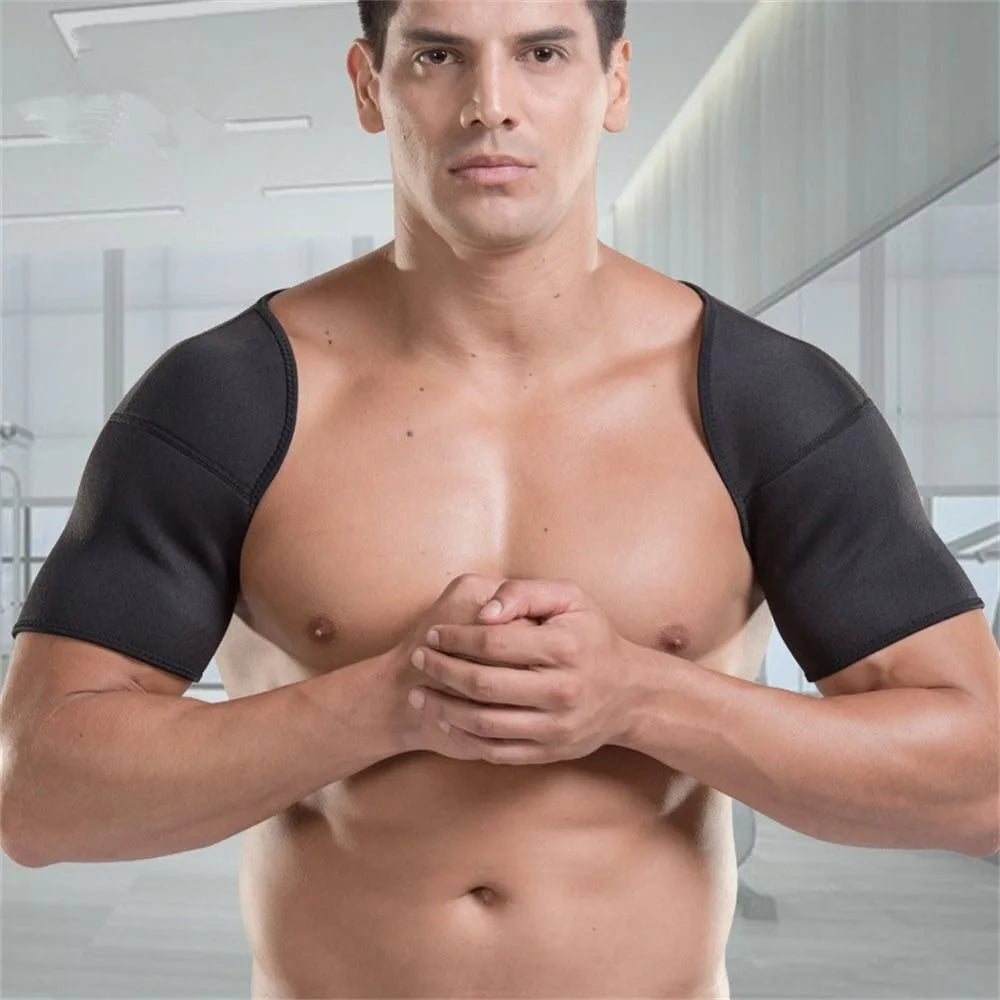 Breathable Double Shoulder Back Support Basketball Easy To Wear Weightlifting Sport Brace Badminton Sports Shoulder Protection