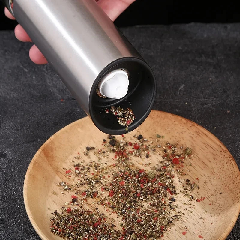 Electric Salt and Pepper Grinder Set USB Rechargeable Eletric Pepper Mill Shakers Automatic Spice Steel Machine Kitchen Tool